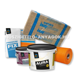 Vakolható kőzetgyapot Komplett Hőszigetelő rendszer + Revco Aura